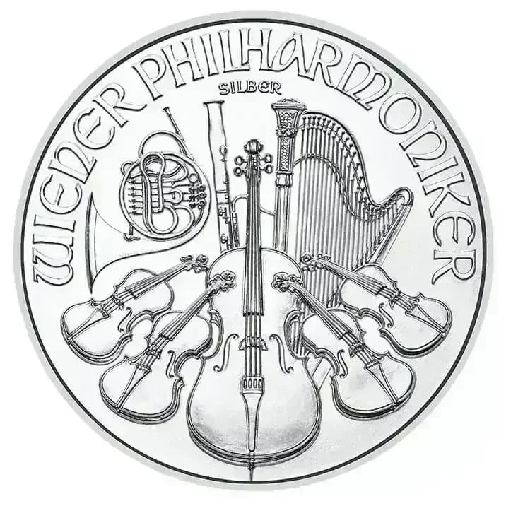 100 ks Wiener Philharmoniker 1 Ounce Silver
