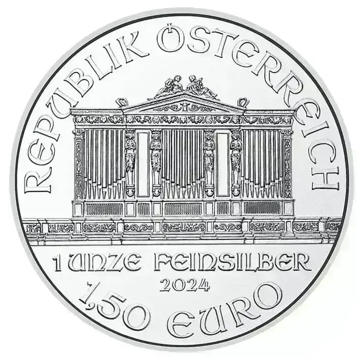 100 ks Wiener Philharmoniker 1 Ounce Silver